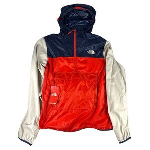 The NORTH FACE Wind Rain Resistant 1/2 Zip HOODED Fanorak JACKET Mens Sz S NEW